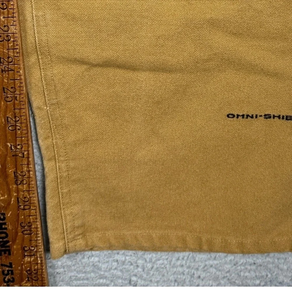Columbia Omni-Shield Pants Mens 38X32 Brown Double Knee Canvas Workwear Utility